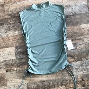 NWT Glitz Sea Mist Mock Neck Tank Small